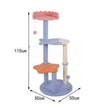 Load image into Gallery viewer, Petstreet Multi-Level Cat Tree Tower 115cm Indoor Cats

