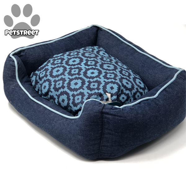 Comfy Denim Dog Bed