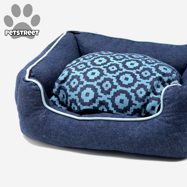 Comfy Denim Dog Bed