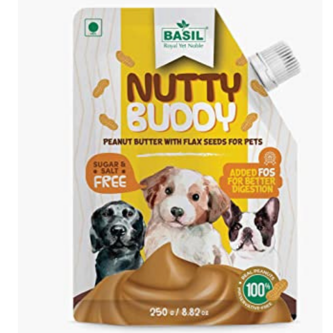 Basil Nutty Buddy Peanut Butter with Flax Seeds