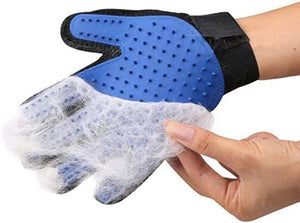 Blue De-shedding Glove