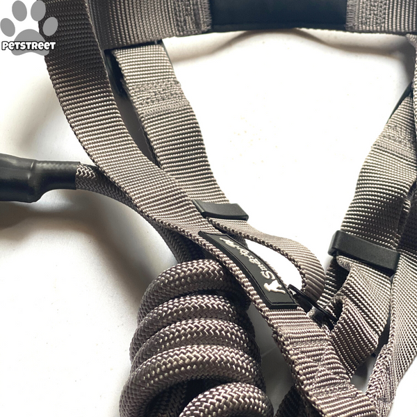 Rope Collar Harness - Grey