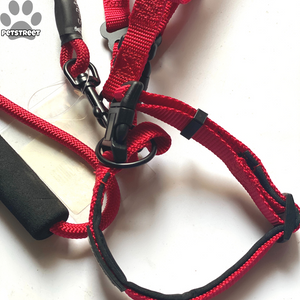 Rope Collar Harness - Red