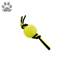 Load image into Gallery viewer, Rubber Toy - Ball with string knots
