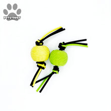 Load image into Gallery viewer, Rubber Toy - Ball with string knots
