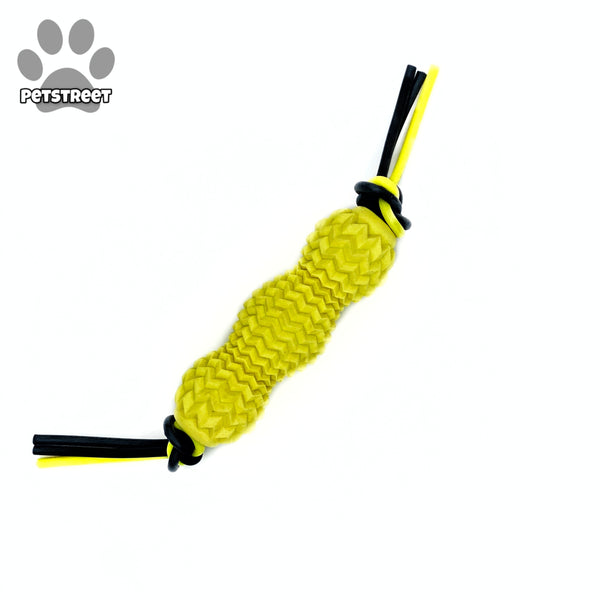 Rubber Toy - Dumbbell  with string knots