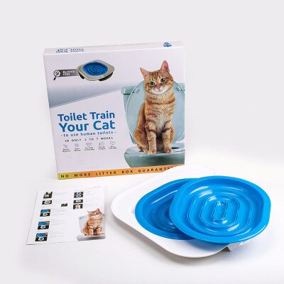 Toilet train your cat to use human toilet