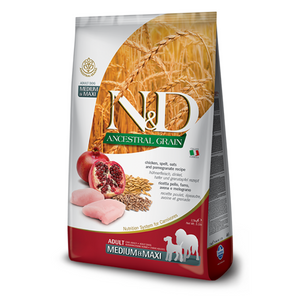 Farmina N&D Ancestral Grain - Medium & Maxi Puppy - Chicken & Pomegranate