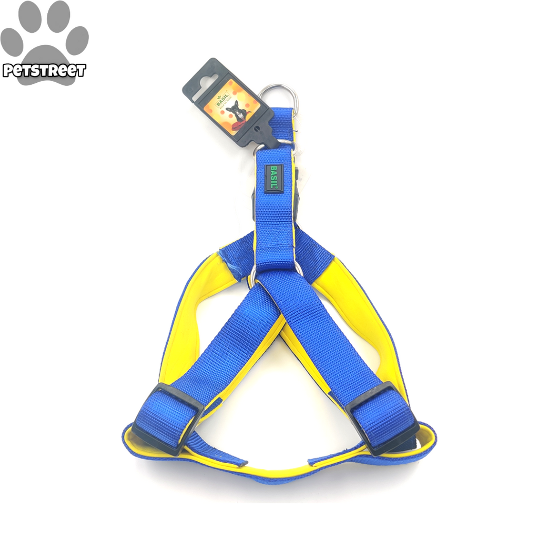 Basil Harness - Blue & Yellow (with padding)