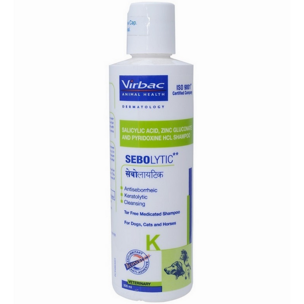 Virbac Sebolytic Medicated Shampoo for Dogs, Cats and Horses