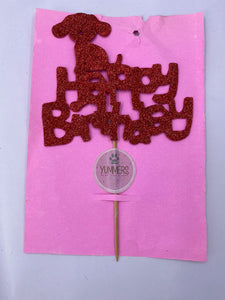 Happy Birthday Cake Topper Stand