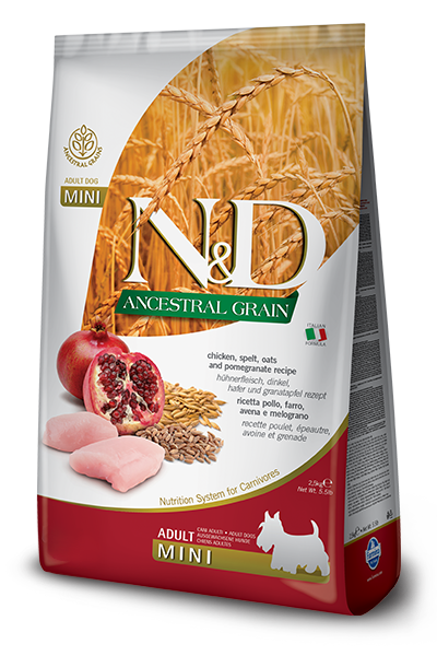 Farmina N&D Ancestral Grain - Mini Adult - Chicken & Pomegranate