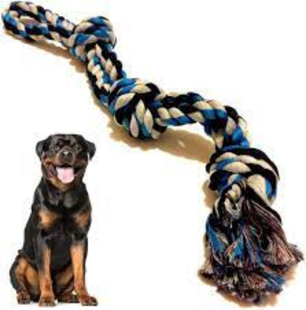 Smartypet Rope Toy With 3 knot ( Colour May Vary )