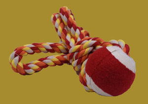 Smartypet Rope Tug Toy 2 Knots With Ball
